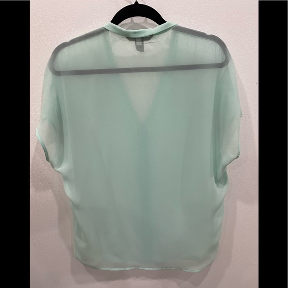 Victoria’s Secret V-Neck mint green semi sheer blouse. - Picture 2 of 5